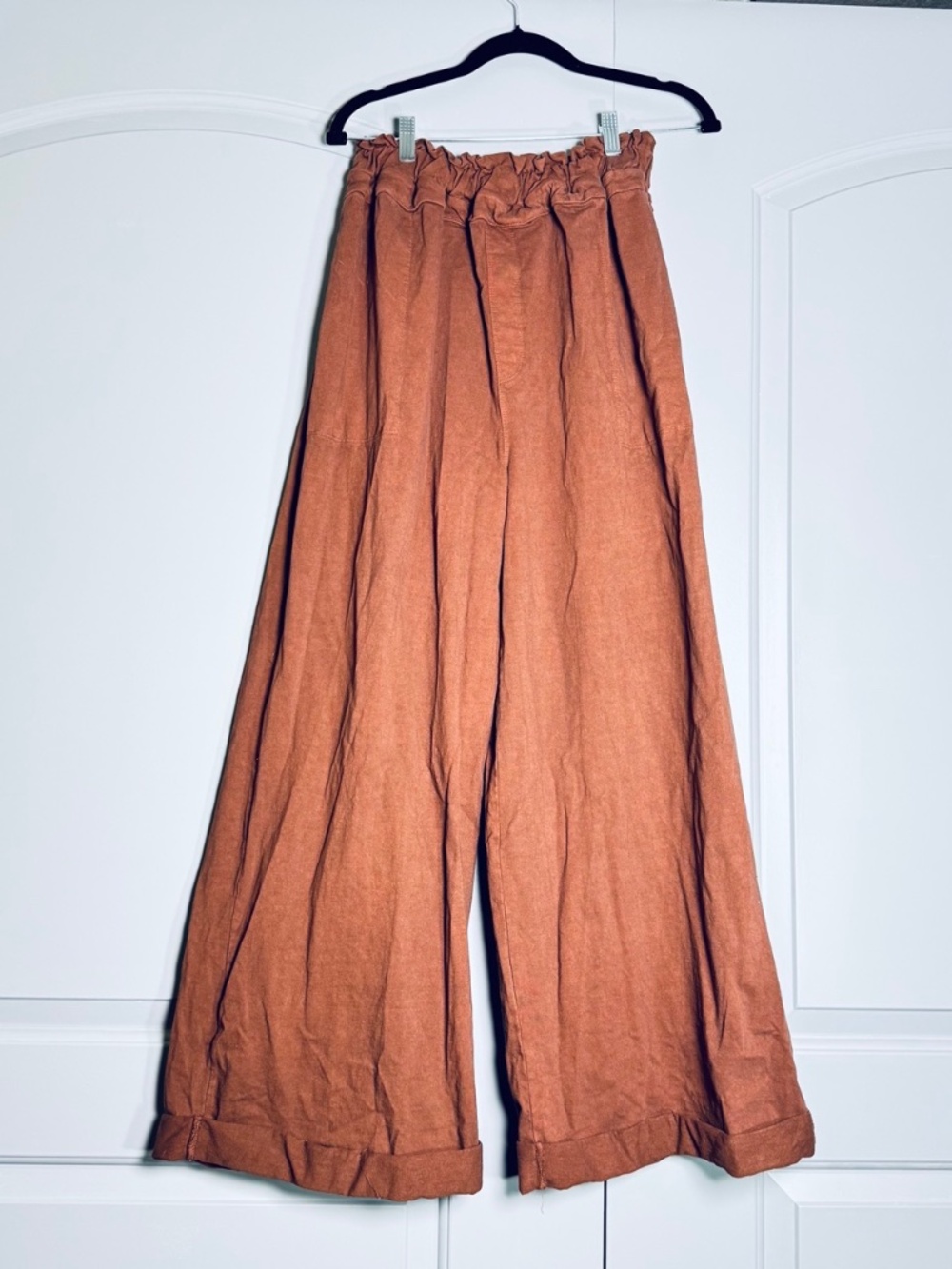 Free People NWT Brown Wide Leg pants Sz M